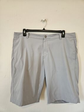 Puma Gray Shorts with Red and Navy Waistband